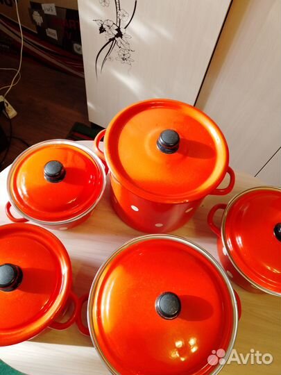 Набор из 5 кастрюль, сделано в СССР