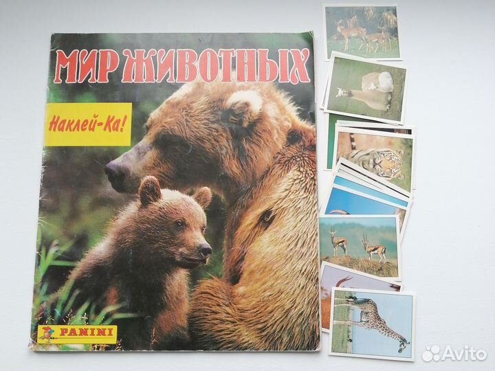Альбом с наклейками, наклейки Мир животных Panini