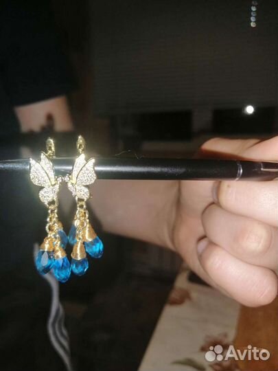 Серьги кольца бижутерия