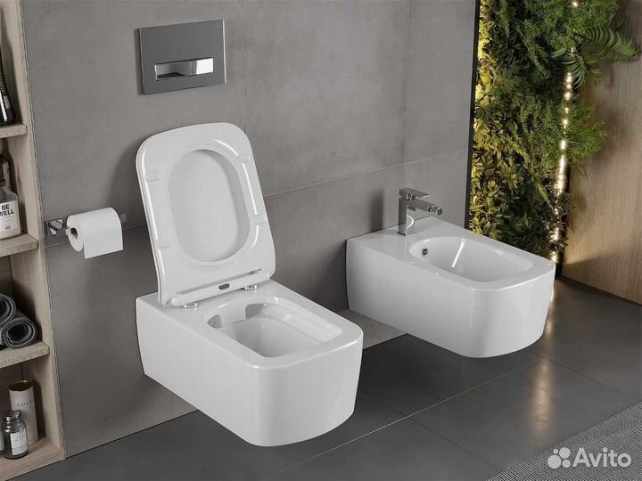 Подвесной безободковый унитаз Mexen белый