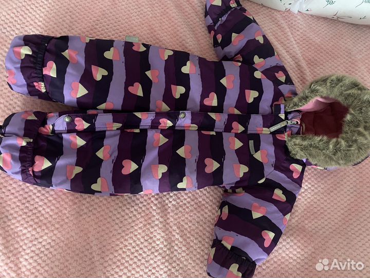 Зимний комбинезон kerry для девочки 74 80