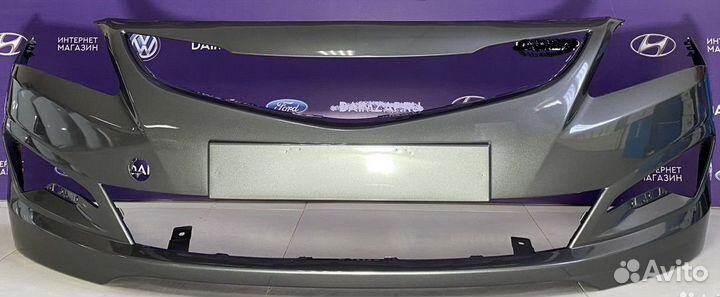 Бампер передний Hyundai Solaris 15-17 серый