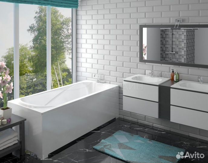 Ванна из искусственного камня Эстет Альфа 180