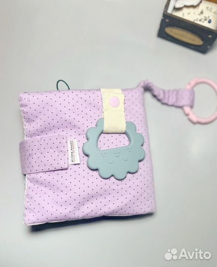 Мягкая шуршащяя книга из хлопка и фетра