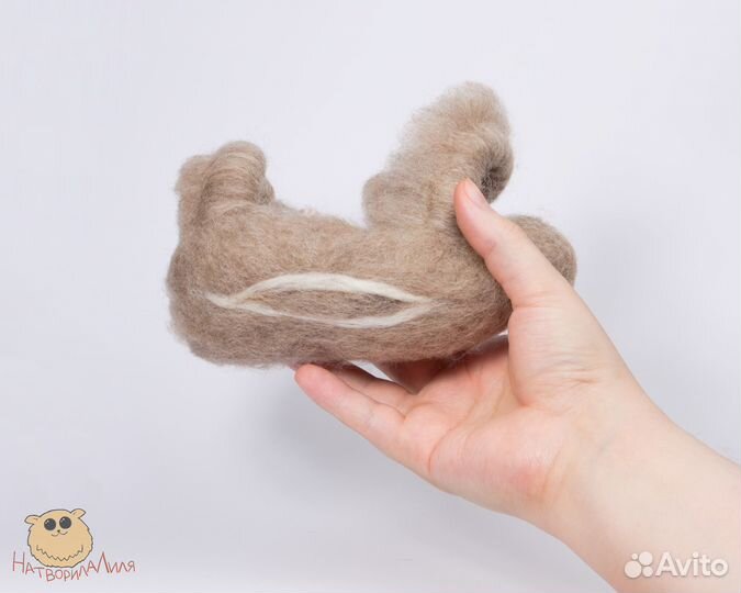 Ленивец игрушка интерьерная сухое валяние