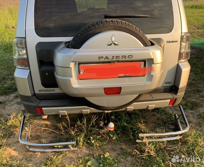 Защита бампера mitsubishi pajero