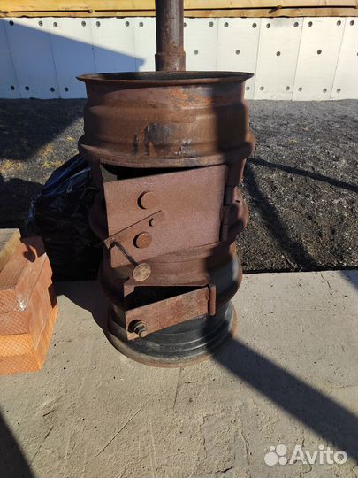 Печь для казана с трубой