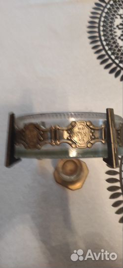 Вазочка-конфетница украшенная мельхиором