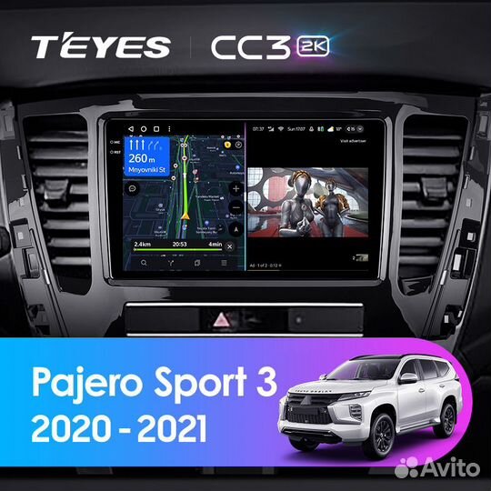 Магнитола Teyes CC3 2K 4/64 Mitsubishi PajeroSport