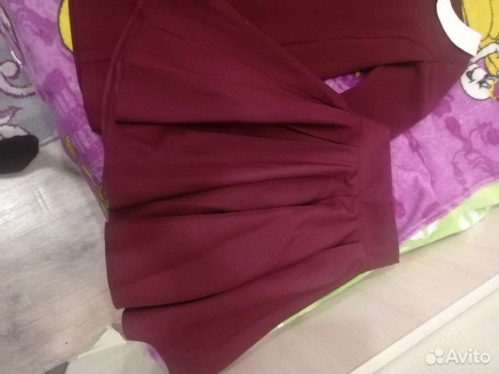 Школьная форма для девочки бордовая 134