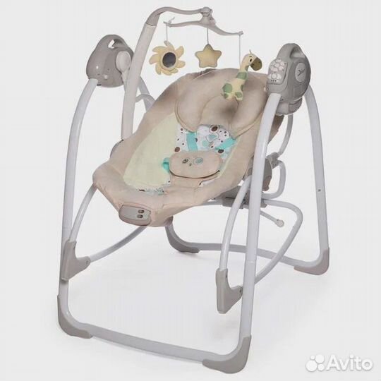 Качели Jetem Flappy 2 в 1 с адаптером, шампань