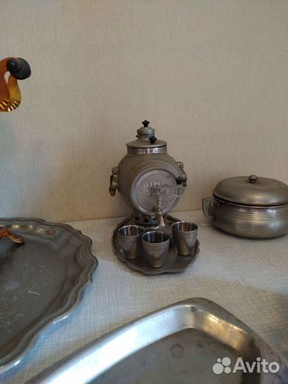 Самовар СССР хохлома сахарница поднос