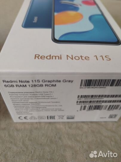 Xiaomi Redmi Note 11S, 6/128 ГБ