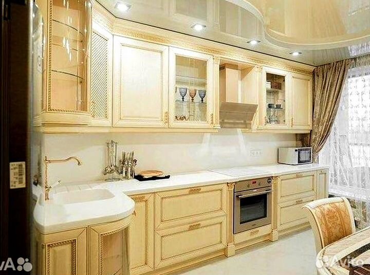 Угловая кухня с мдф фасадами