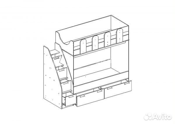Кровать двухъярусная 