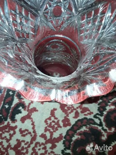 Ваза цветной хрусталь СССР