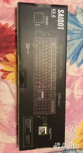 Игровая клавиатура и мышь,коврик