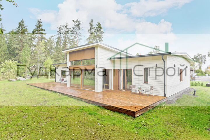 Коттедж 136 м² на участке 10 сот.