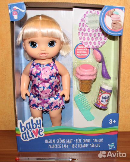 Кукла Hasbro Baby Alive Малышка с мороженым, Новая