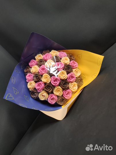 Шоколадные Розы - 37 шт в Букете