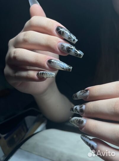 Маникюр/ Модель на наращивание/дизайн