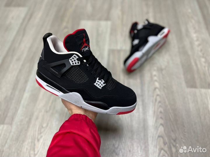 Кроссовки Air Jordan 4 Bred (36-45)