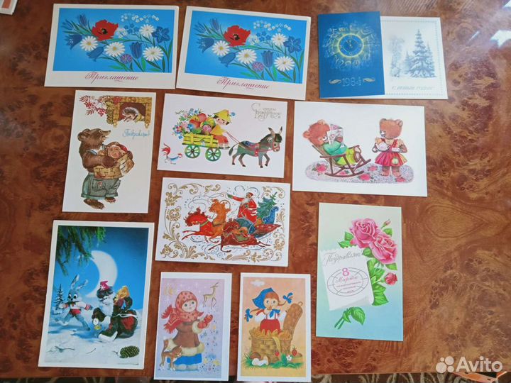 Открытки СССР чистые и подписанные