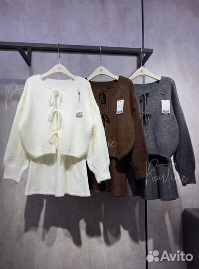 Костюм кашемировый кардиган и юбка