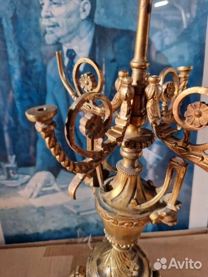 Подсвечник дореволюционный, золочение
