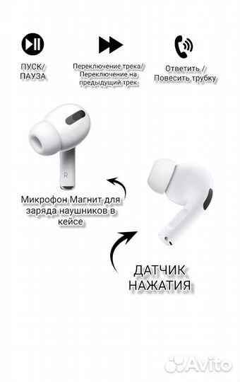 Airpods pro /pro 2/ 3 беспроводные наушники