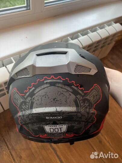 Шлем для мотоцикла-питбайк и доп экипировка