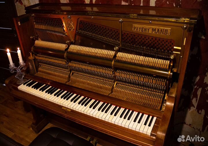 Антикварное немецкое пианино Carl Mand Coblenz XIX