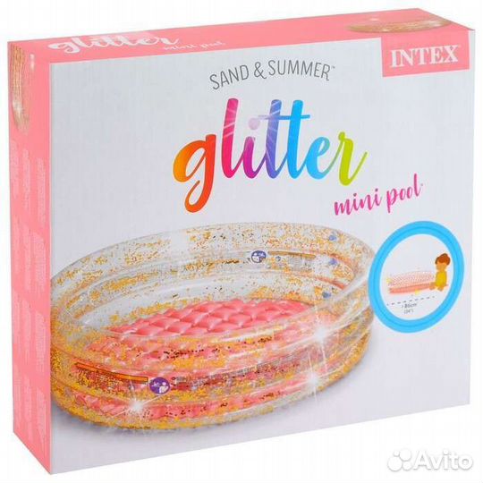 Бассейн Intex glitter надувной