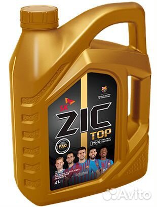 Масло ZIC 5/30 TOP API SL acea A3/B4 синтетическое