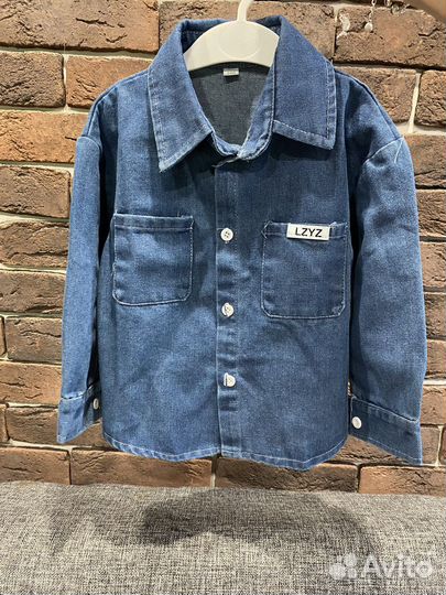 Джинсовая рубашка детская