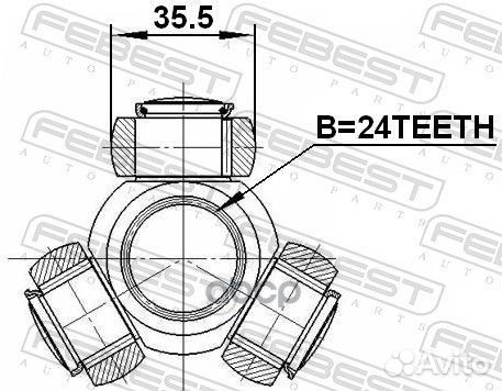 Трипод volvo V50 2004-2011/24*35.5 мм 4 166