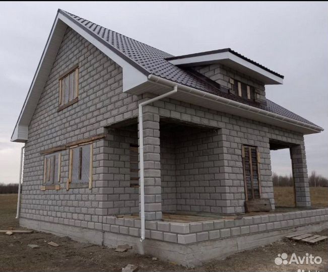 Арболитовые блоки без облицовки