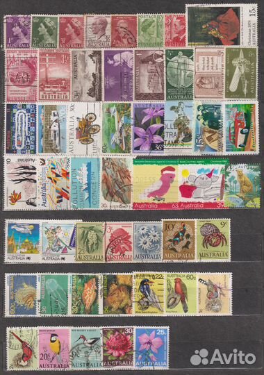 50 почтовых марок Австралии