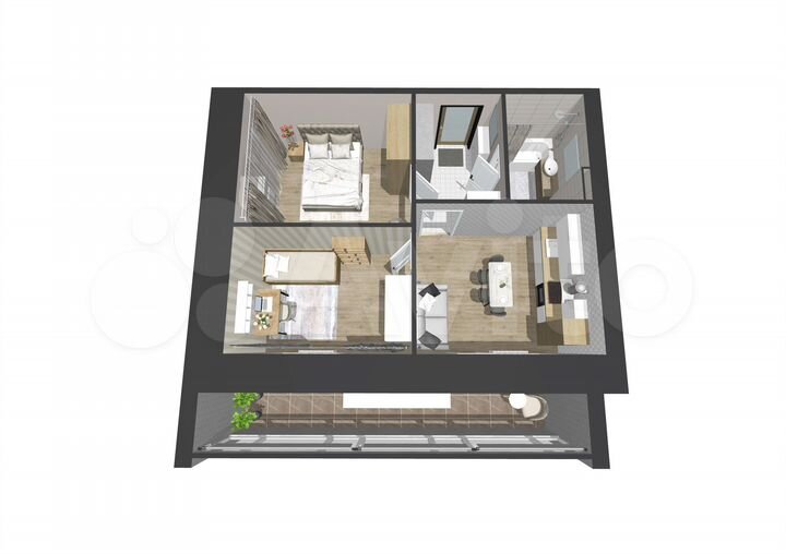 2-к. квартира, 53 м², 4/5 эт.