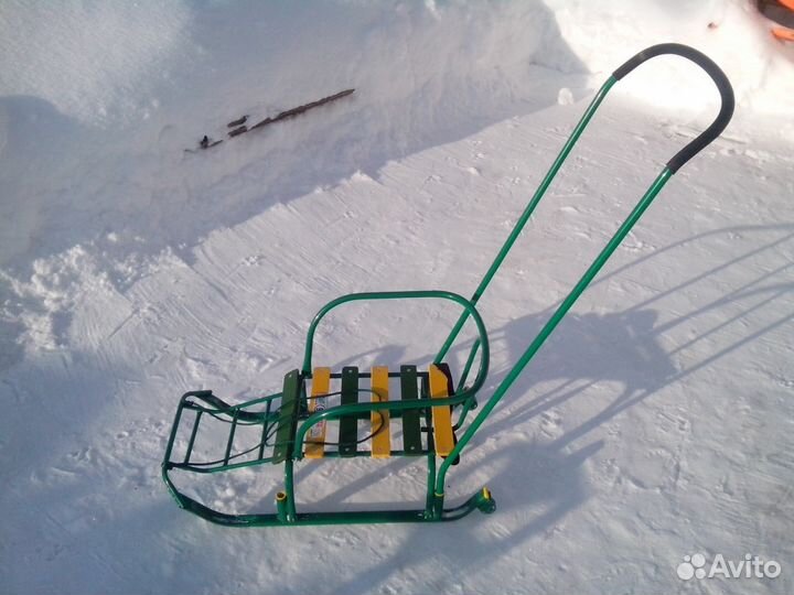 Санки детские с колёсиками