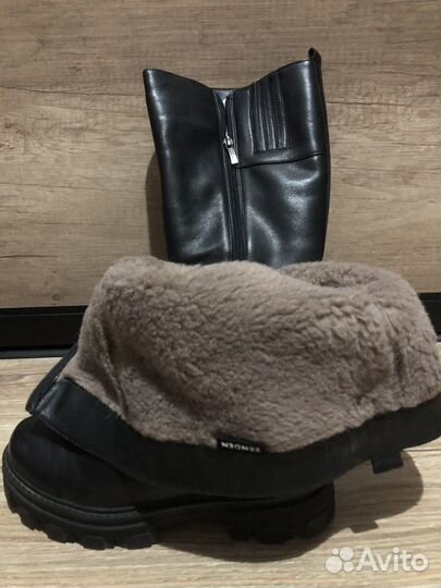 Сапоги зимние натуральная кожа размер 38