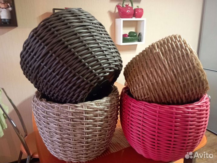 Кашпо из ротанга