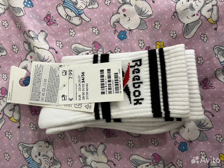 Носки H&M x Reebok 34/36 2 пары