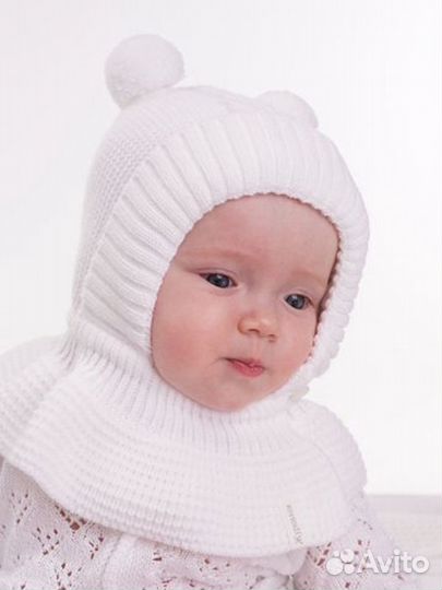 Шапка для новорожденного журавлик новая