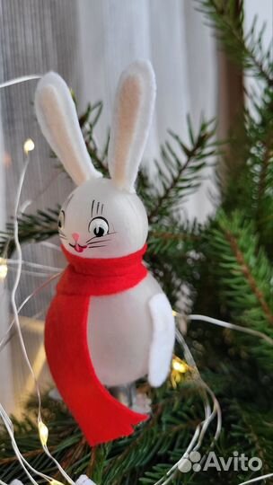 Заяц елочная игрушка СССР