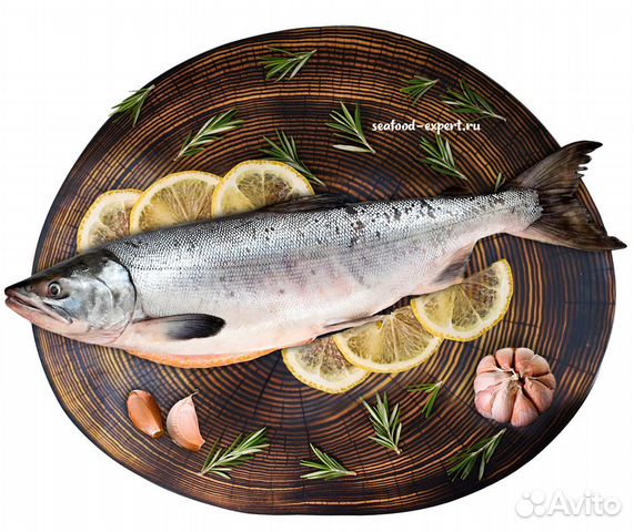 Кета свежемороженая (потрошенная с головой), вес