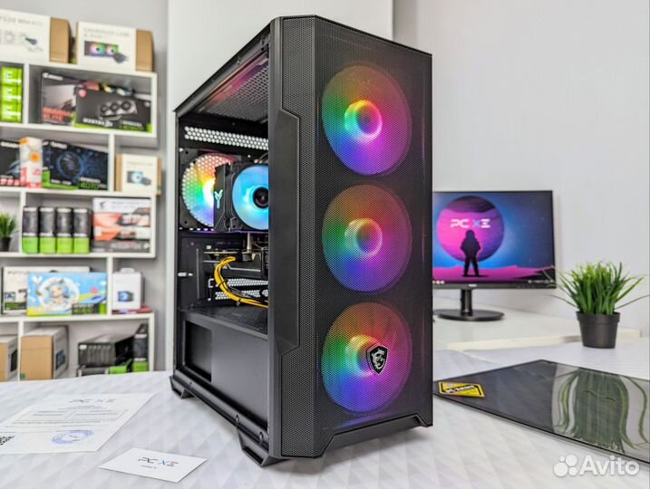 Игровой компьютер 12/24 ядер, DDR4 16GB, SSD, 500W