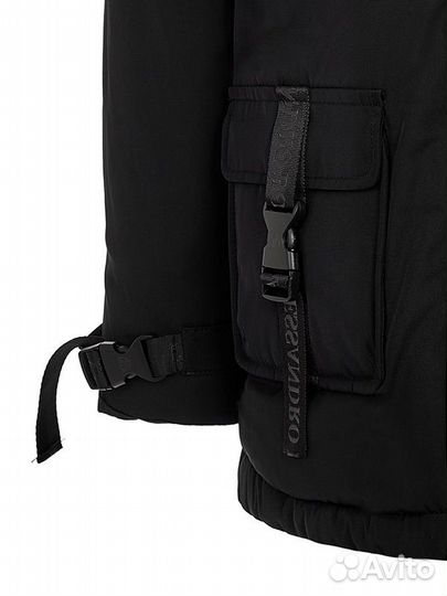 Парка зимняя borelli для девочки (чёрная)