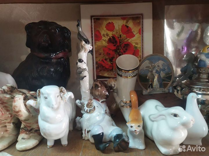 СССР фарфоровые фигурки животные лфз