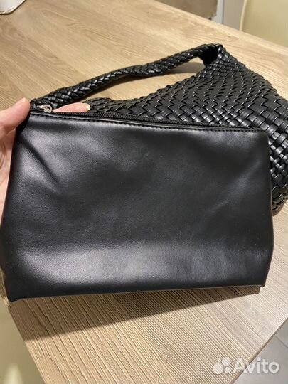Сумка плетёная чёрная